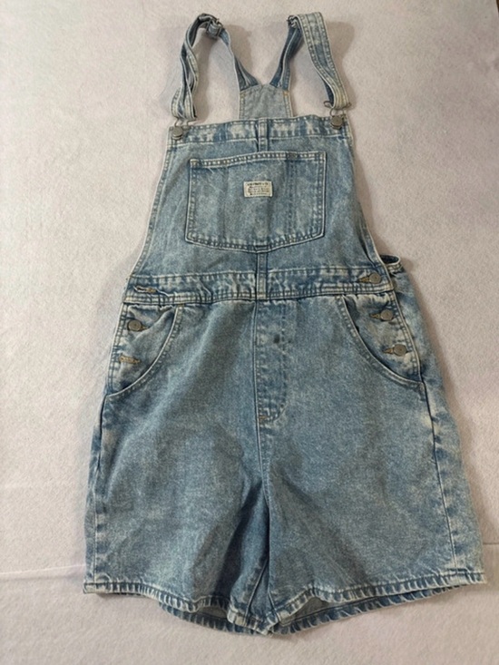 Levi's Denim - Levi's Vintage Shortalls light-wash denim, adjustable straps, size M